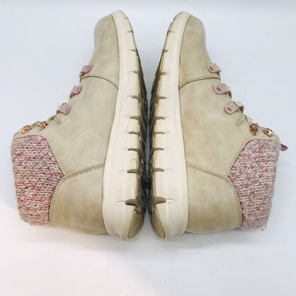Skechers Synergy Pretty Hiker Sweater Collar Hiking Boots Women's 9.5 Tan Pink - Picture 7 of 10